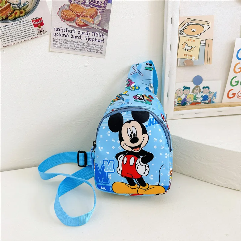 Disney Children Fashion Shoulder Bag Mickey Minnie Daisy Kids Chest Bag Kindergarten Bags for Boys Girls