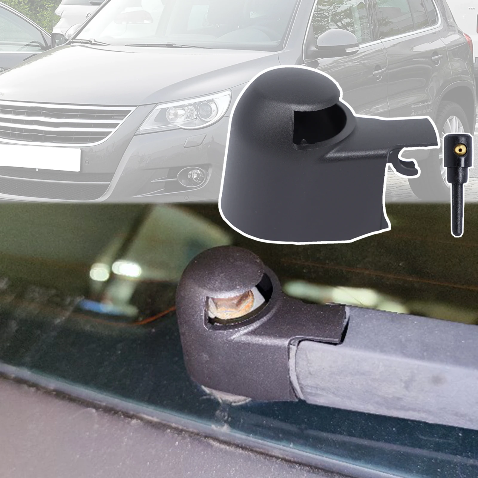 

For Seat Ibiza Altea IBIZA GOLF V VI POLO Passat Rear Windshield Wiper Arm Blade Cap Spray Jet Nozzle Washer Rocker Bolt Cover