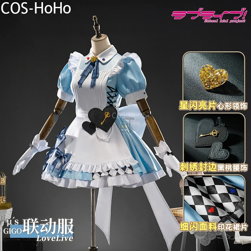 

COS-HoHo Lovelive μ's All Members Gigo Linkage Maid Dress Sweet Lovely Uniform Cosplay Costume Halloween Party Outfit Women