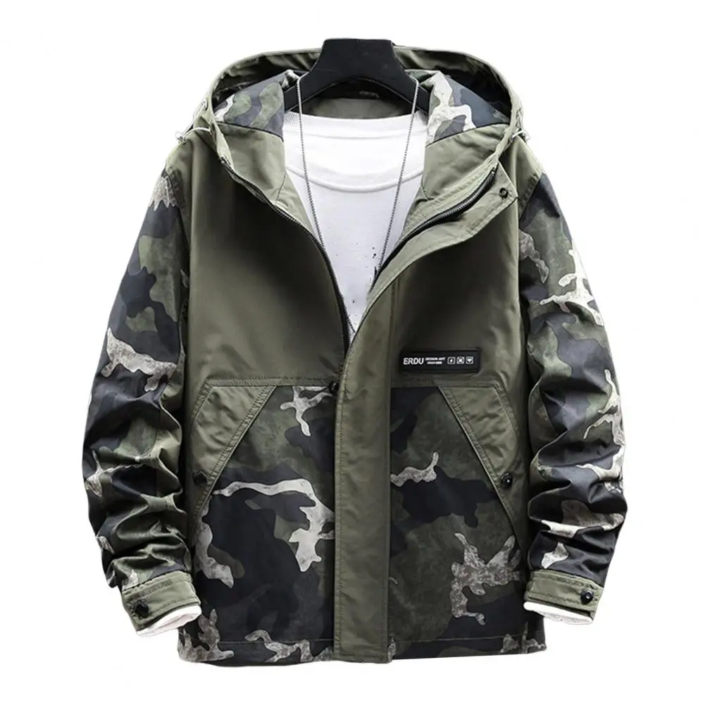 Men Camouflage Hoodie Jacket Harajuku Jacket Autumn Winter Windbreaker Men Fashion Clothing Military Army Coat Men Outwear Coats