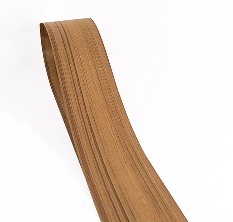 Thickness:0.5mm Natural Thai Teak Straight Grain  Wood Veneer Sheets Wall Art Base Material