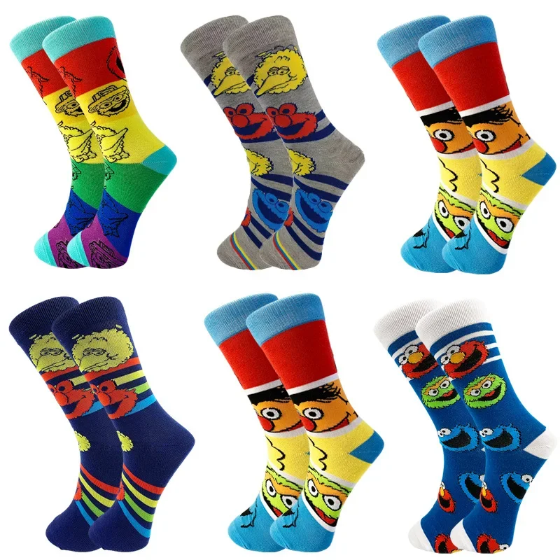 

3/6Pairs Unisex Cartoon Crew Socks, Comfortable Breathable Soft Socks For Workout, Casual Walking, Women Men's Socks & Hosiery