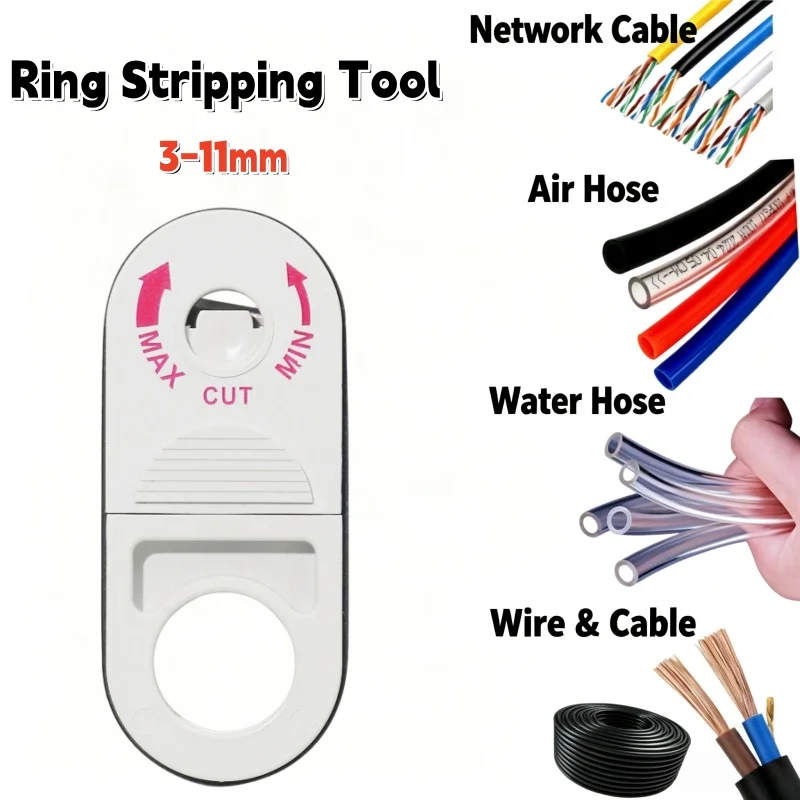 Multi‑purpose Ring Strip Device Tool,3-11mm Stripping Pliers for Coaxial Cable Tracheal Telephone Line Category 5e Twisted Pair