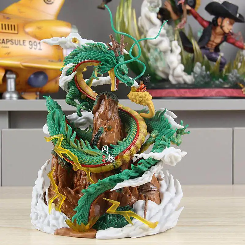 Shanqu Dragon Ball Shenron Actionfigur PVC-Modell Statue Karin-Turm Ornament Heim-Desktop-Dekoration Anime-Sammlerstück Ausstellungsstück
