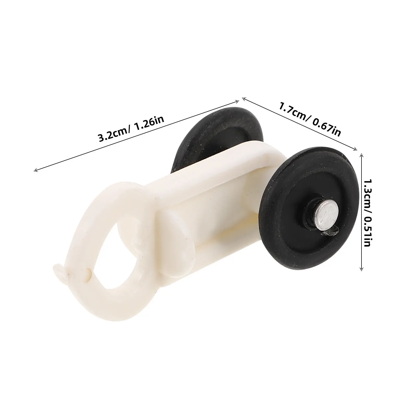 50Pcs Curtain Track Gliders Plastic Wheeled Carriers Heavy Duty Rail Pulley Smooth Silent Sliding for Bedroom Living Room Office