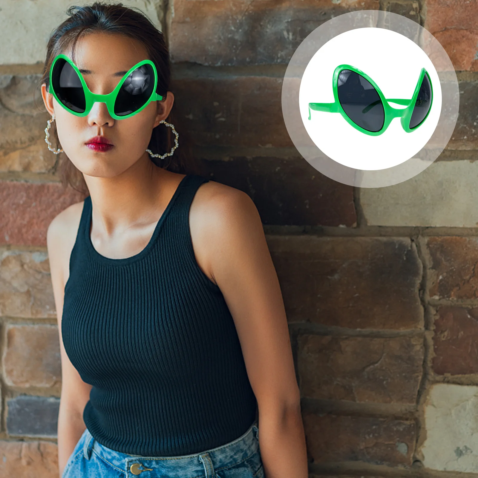 

2Pcs Fashionable Plastic Sunglasses Unique Design for Party Favors Festival Activities Costume Accessory Fun Eyewear Summer