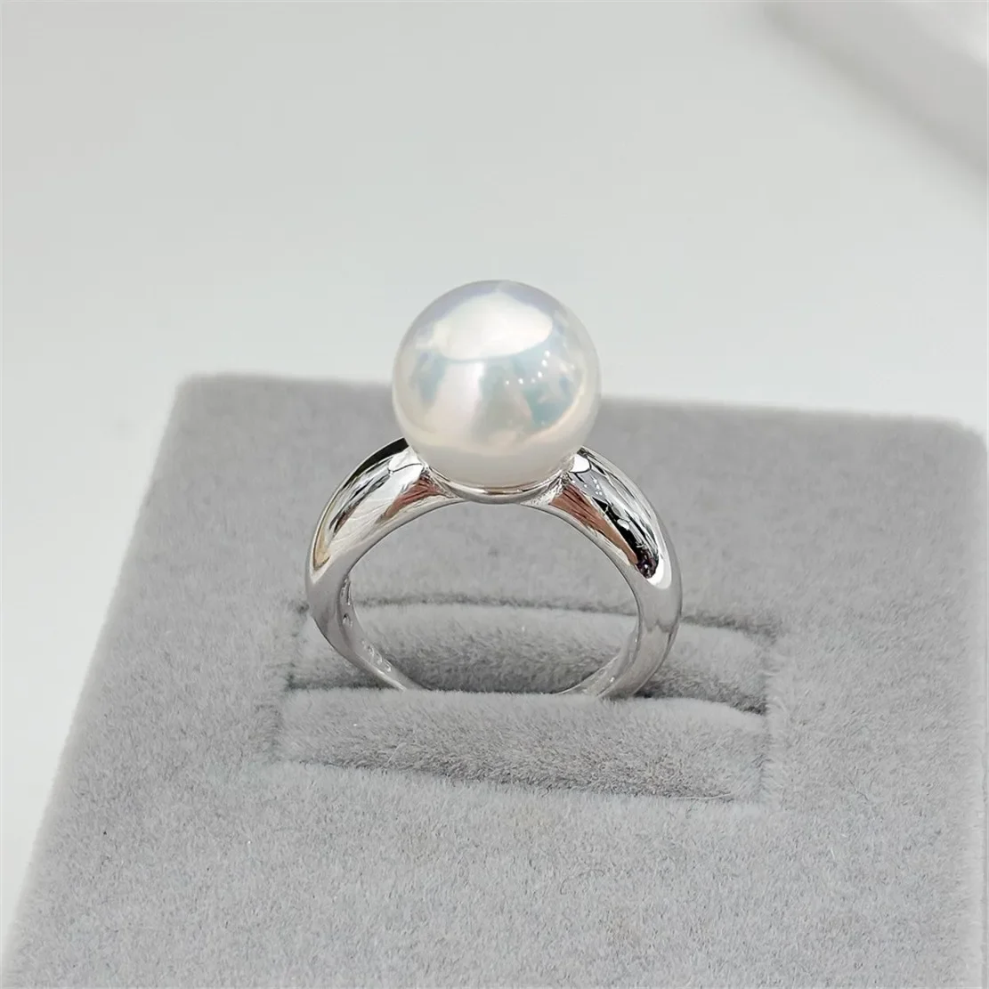

925 Stamped Alloy Gold-Plating Adjustable Pearl Ring Holder DIY Jewelry Findings, Craft Supplies for Handmade Rings No Pearl