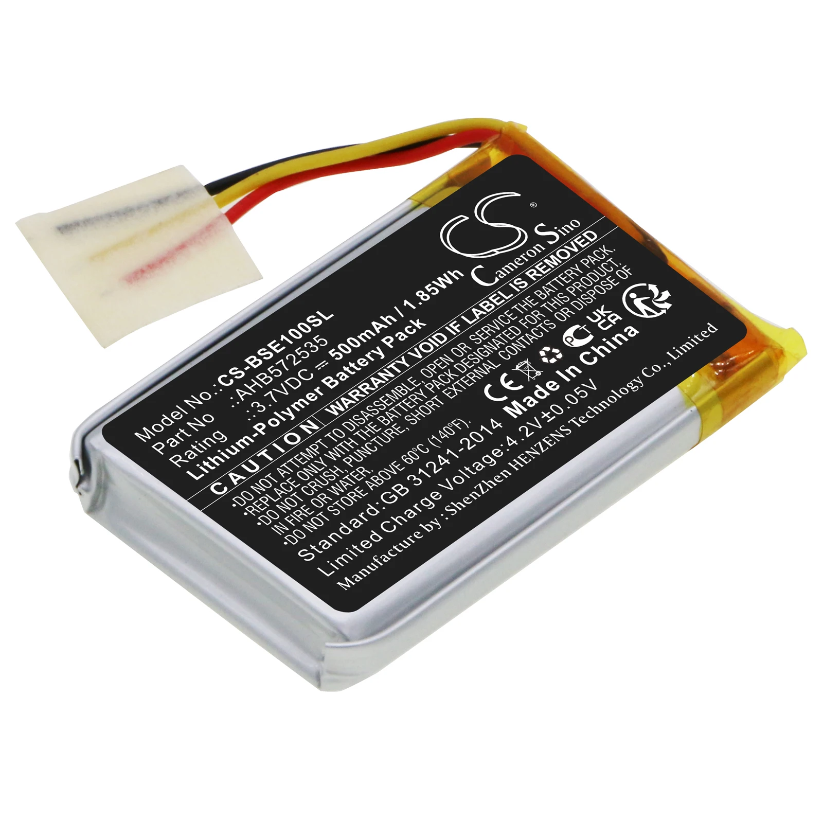 Wireless Headset Battery 3.7V/500mAh AHB572535 for Bose Sport Earbuds Charging Base