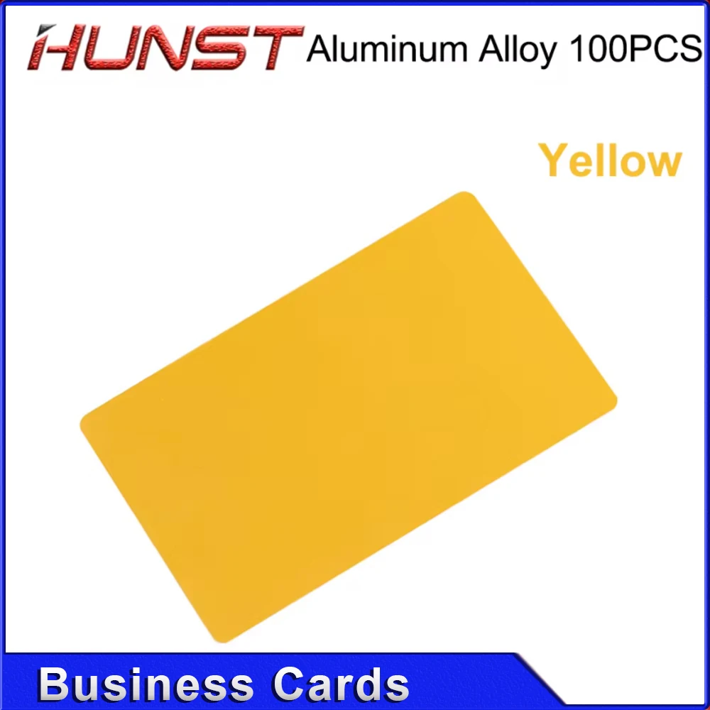 Hunst 100 قطعة/الوحدة بطاقات اسم الأعمال متعدد الألوان سبائك الألومنيوم الصفائح المعدنية اختبار المواد لآلة الوسم بالليزر