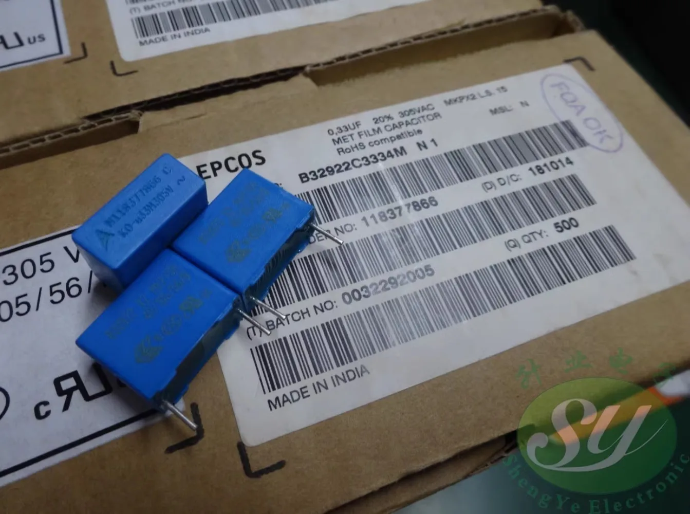 

10PCS EPCOS 0.33uf/305vAC 330nf u33 334 New film capacitor B32922C3334M