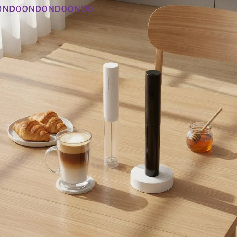 Wireless Electric Milk Frother Food Grade Material Dustproof Cover Fast Foaming for Coffee Hot Milk Drinks Preparation