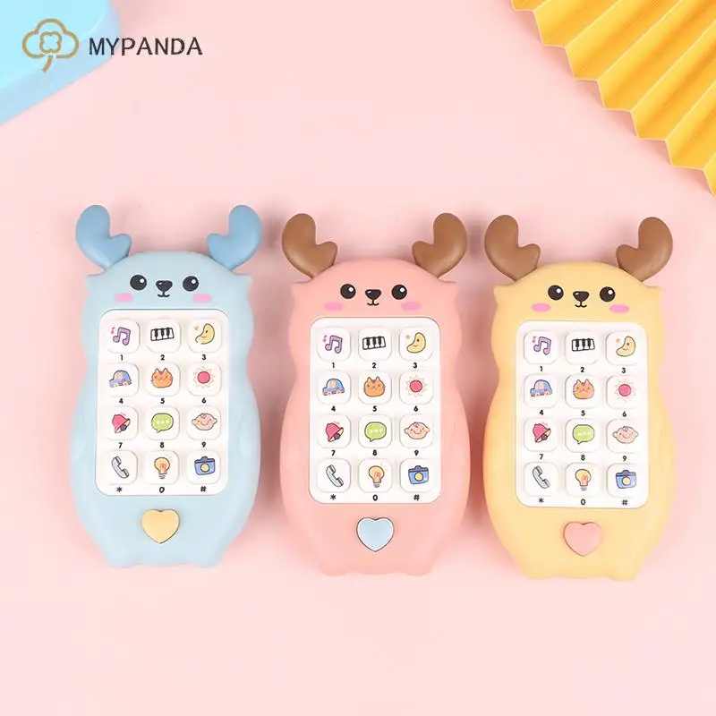 

Baby Phone Toy Music Sound Telephone Sleeping Toys With Teether Simulation Phone Kids Infant Early Educational Toy Birthday Gift