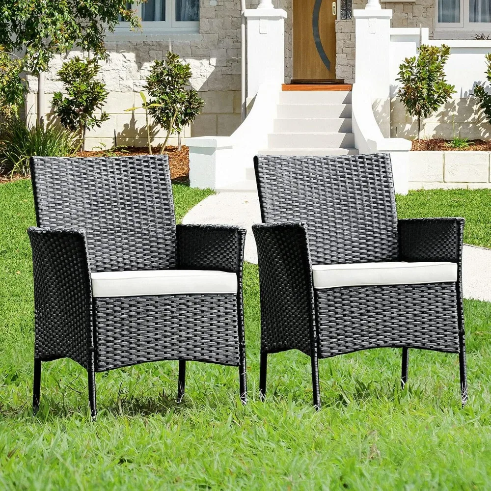 

2-piece outdoor rattan single arm chair PE furniture sofa with cushion