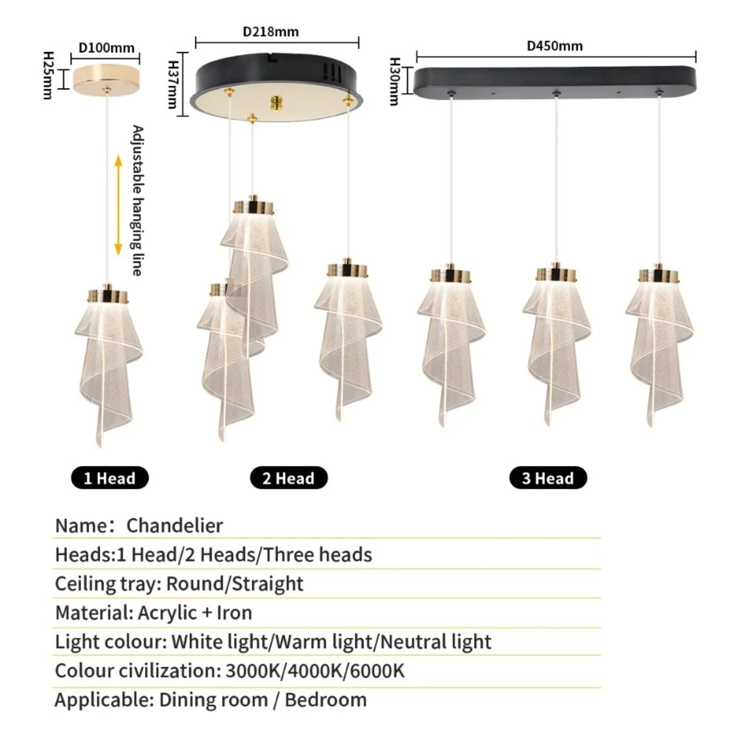 ضوء معلق LED دوار إبداعي فاخر وحديث لغرفة المعيشة - إضاءة ثريا أنيقة للدرج المزدوج مع