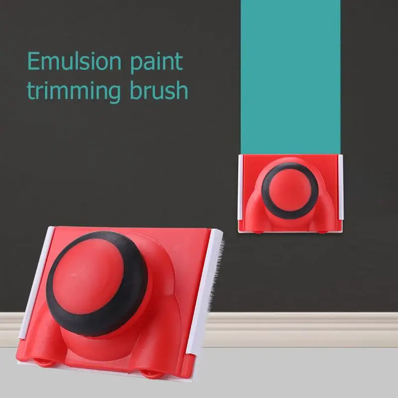 Red Paint Edger Cutting In Home Interior Plastic Wall With Pad Nylon Bristles Edges Painting Corner and Edging Tool