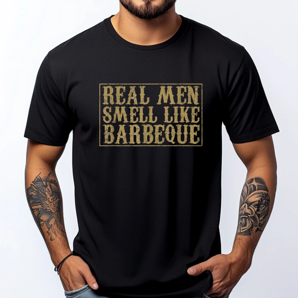 

Grilled Steak Men Idea Smoked Meat Barbecue Designer T Shirt Men Natural Harajuku Geek