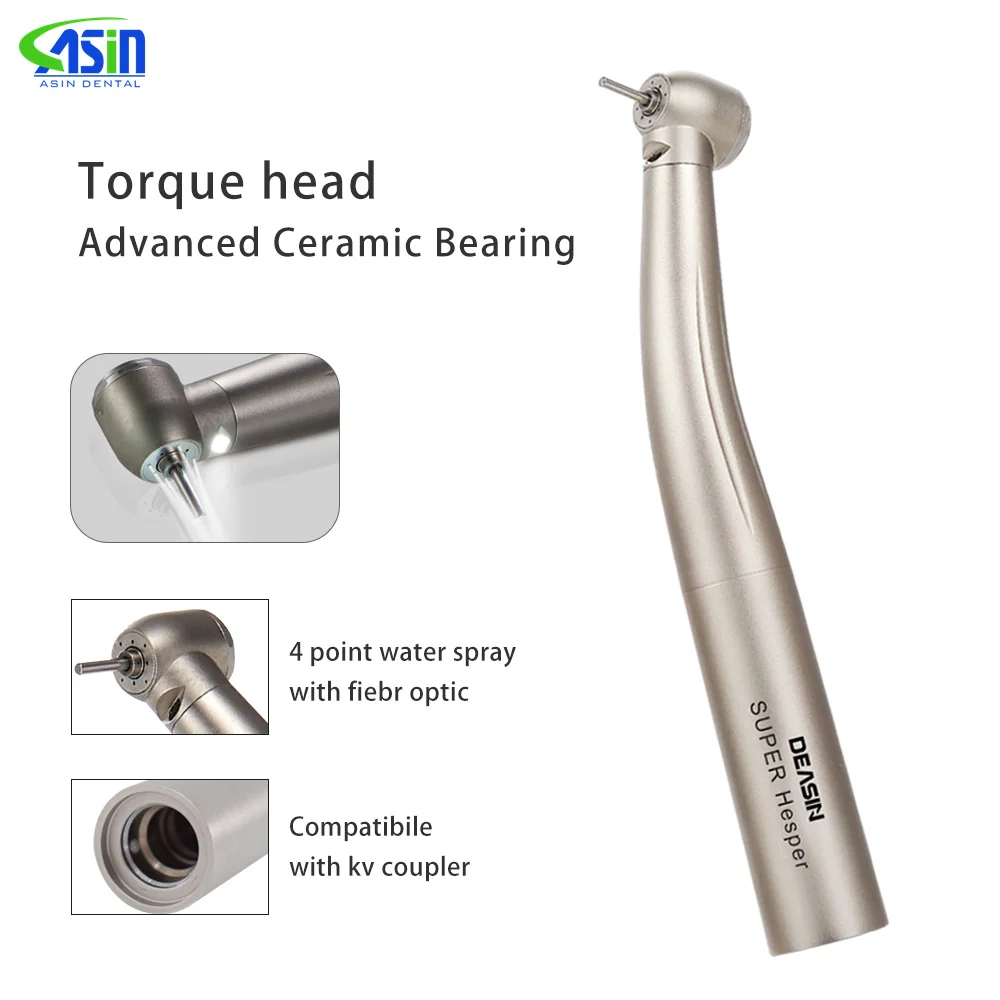 

DEASIN Dental high Speed handpiece dentistry Optical Fiber led Turbine Torque Head for KV Quick Coupler