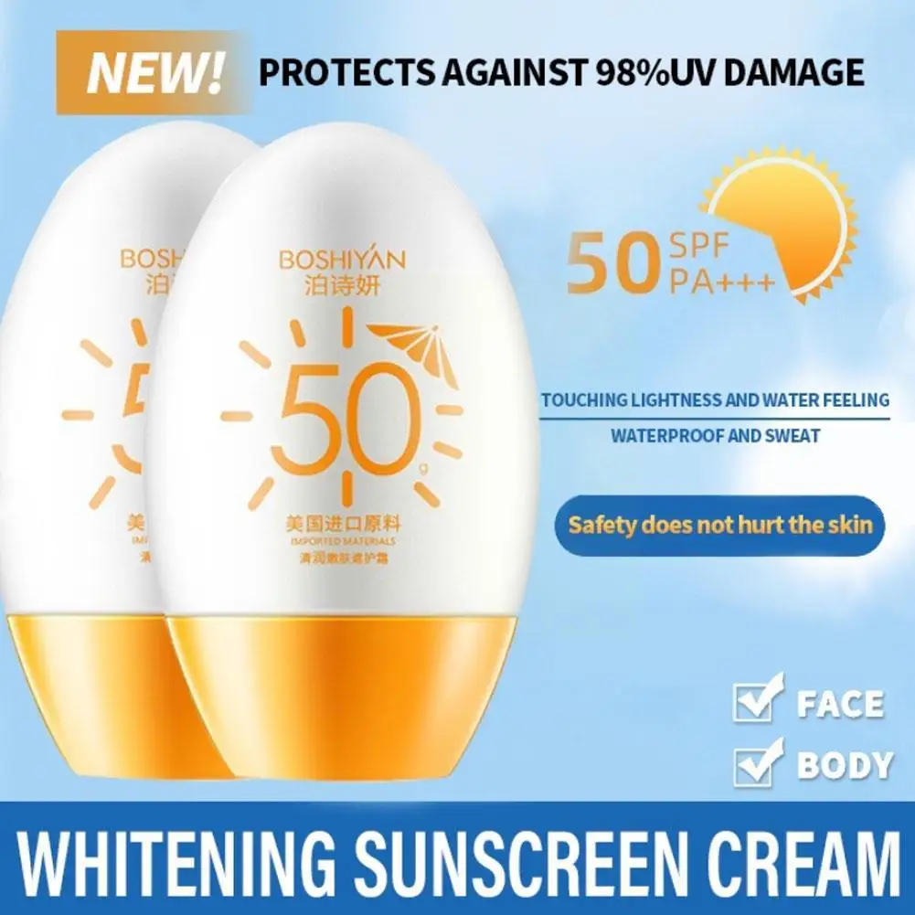 Освежающий солнцезащитный крем SPF50 +, увлажняющий омолаживающий лосьон для лица с защитой от УФ-лучей, долговечный нежирный крем для тела Isol J3K7