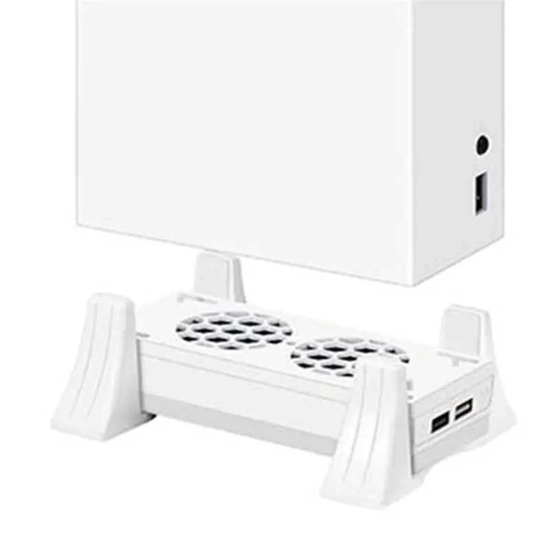 [ABJZ] Vertical Stand with Dual Cooling Fans for Xbox Series S Console 3 Gear Adjustment Holder with Color Light