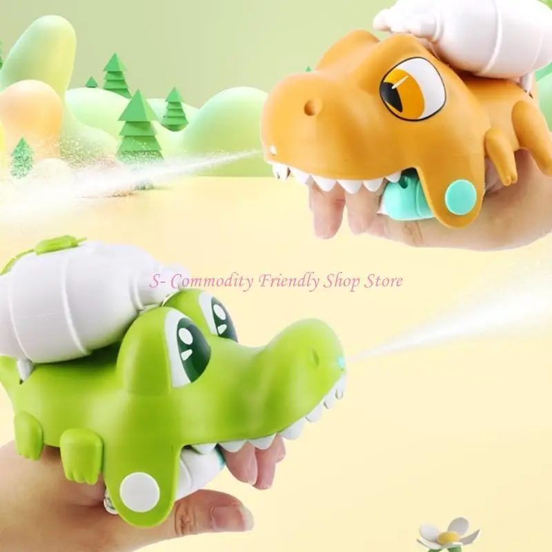 85AE การ์ตูนสัตว์รูปร่างปืนฉีดน้ำของเล่นปืนฉีดน้ำที่มีสีสันฤดูร้อนกลางแจ้งของเล่น