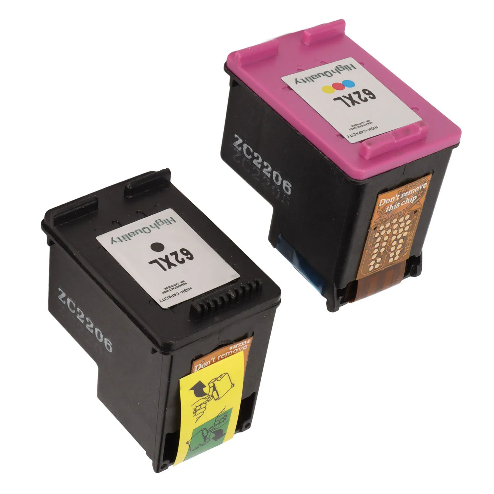 ตลับหมึกพิมพ์ 2 ชิ้น รุ่น 62XL สีดำ สำหรับเครื่องพิมพ์ HP OfficeJet 200 258 5540 5542 5640 7640