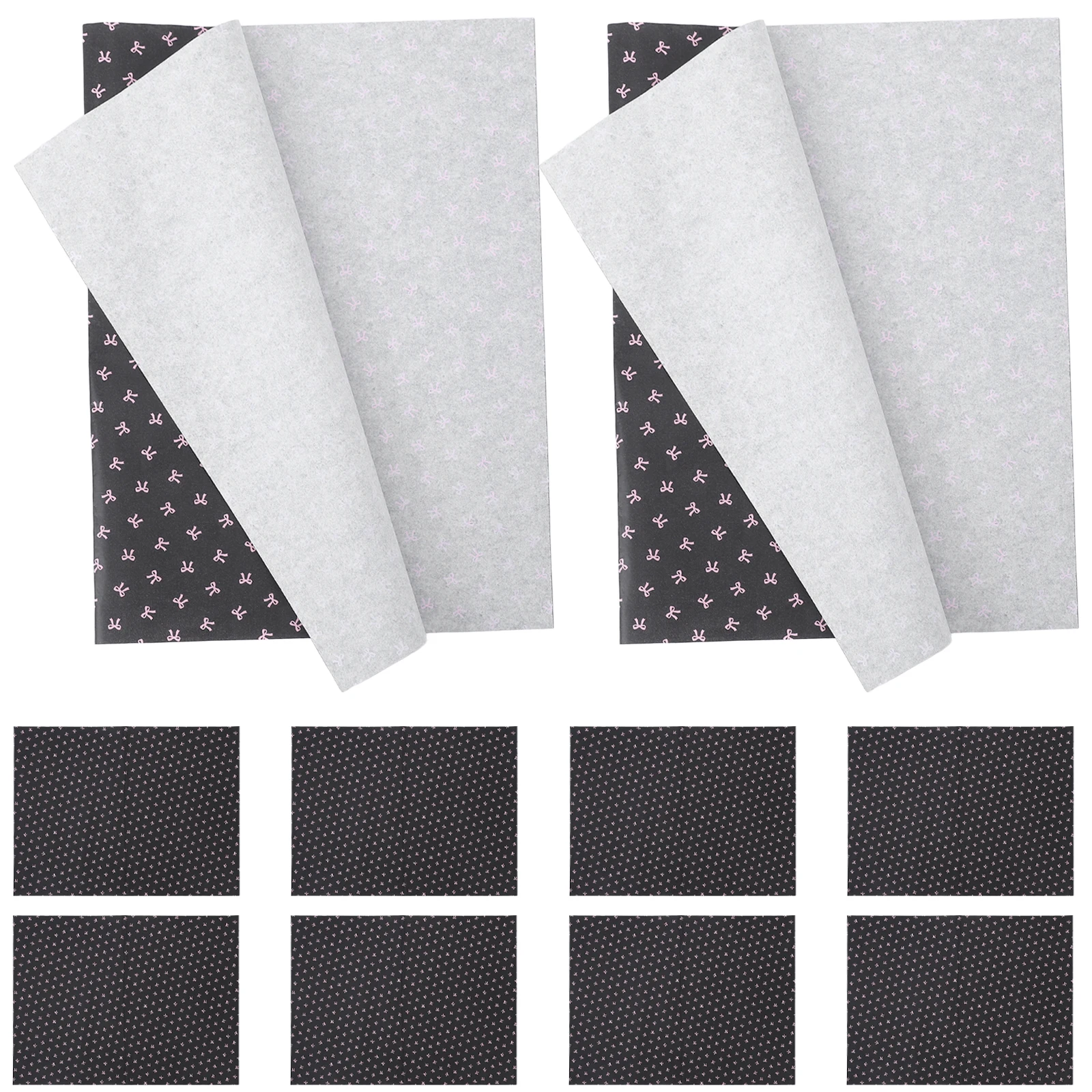 

20pcs Gift Wrapping Paper 70x50cm White Pink Bow Print Birthday Present Gifts Themed Elegant Decor Packaging Box Bag