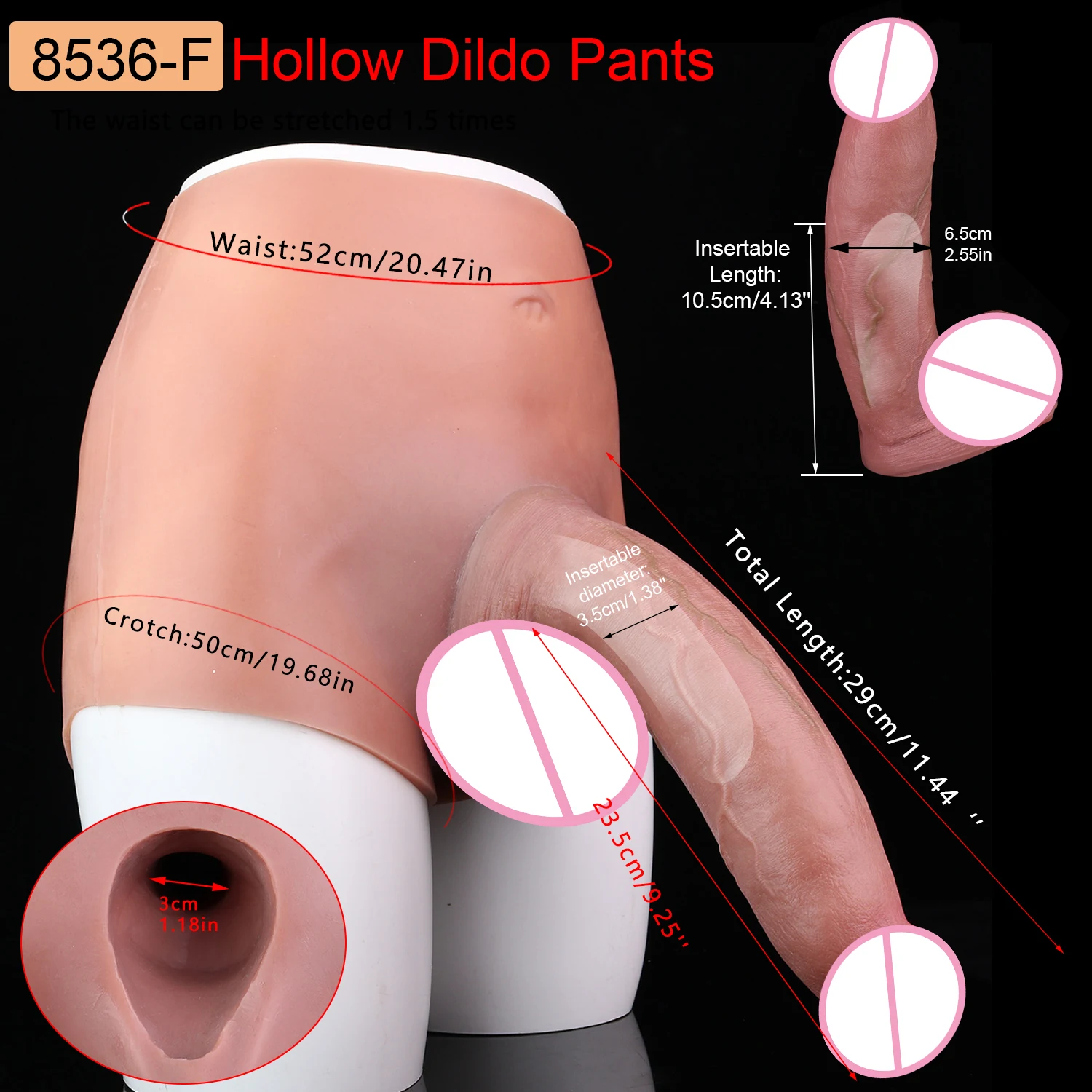 SXXY Flexible Silicone Hollow Dildo Pants Huge Penis Extend Sleeve насадка на член With High Waist Panties Adult Pleasure Toys