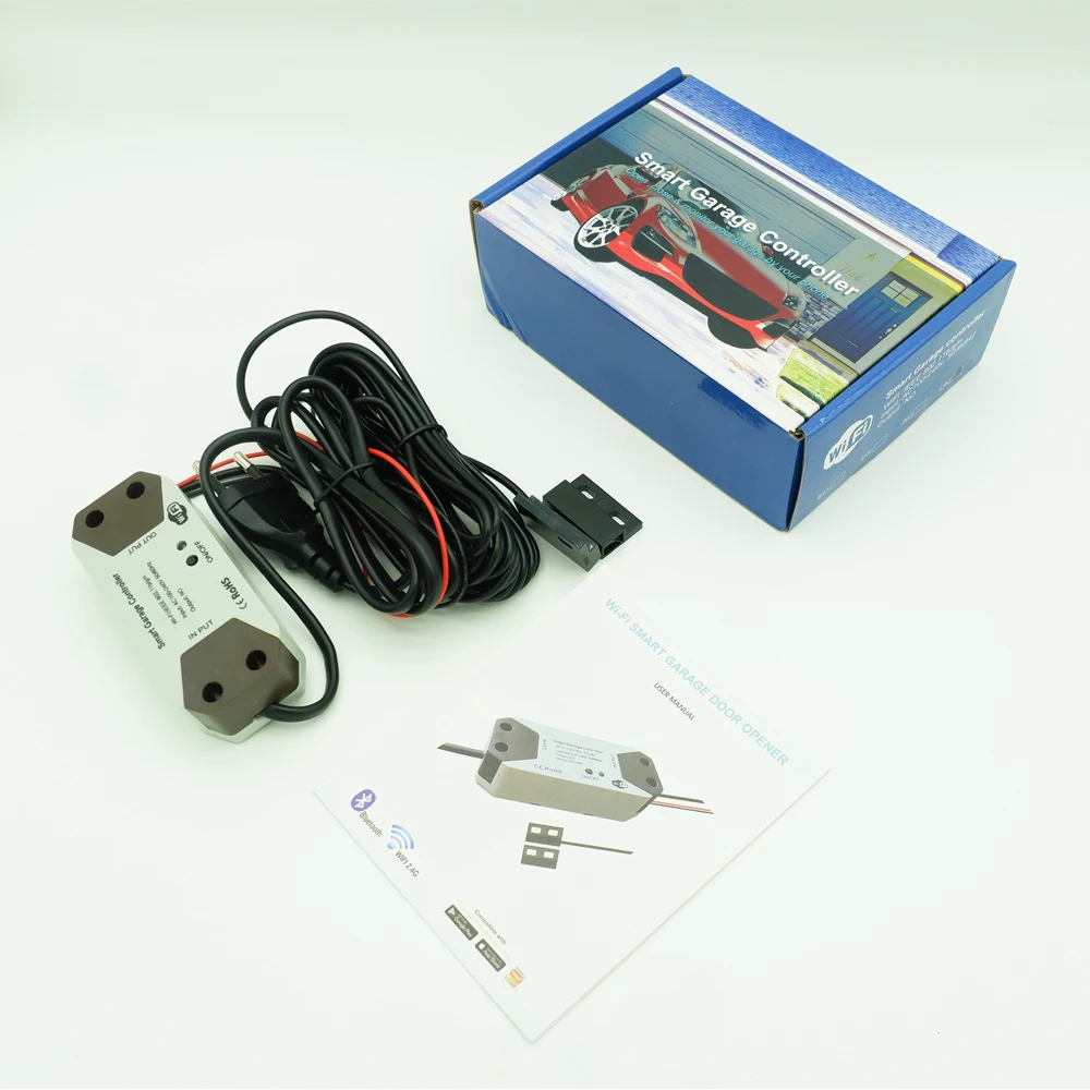 WiFi Smart Garage Opener Controller – Alexa/Google Home Compatible, SmartLife/Tuya APP, No Hub