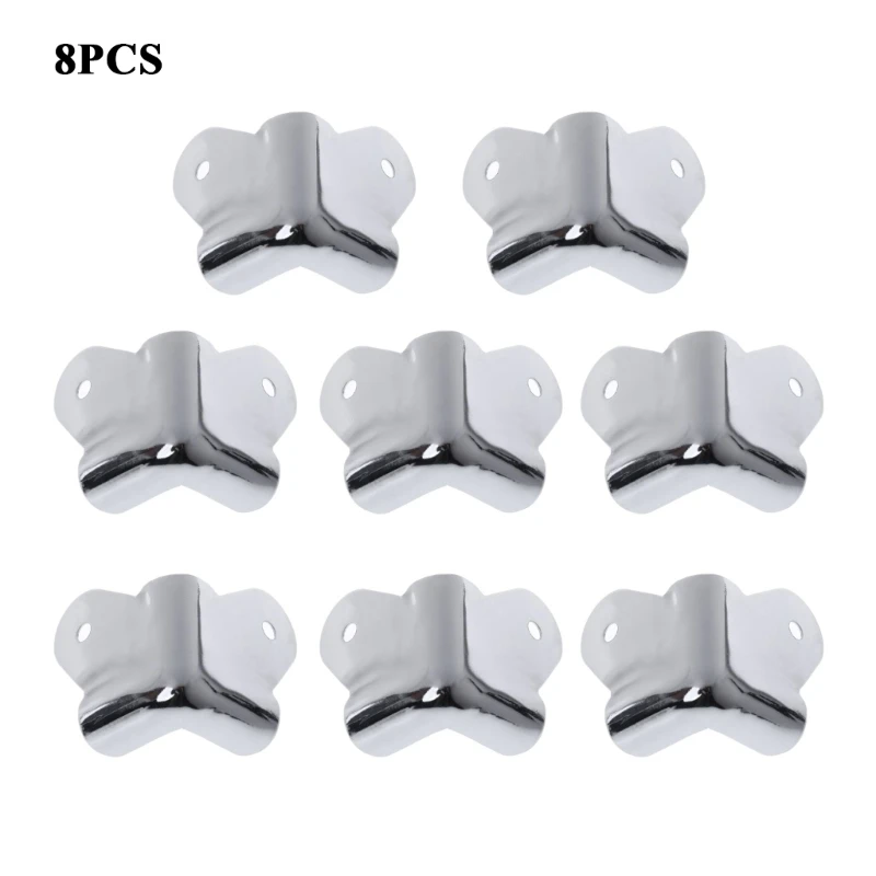 8 แพ็คเงินมุมสำหรับเครื่องขยายเสียงลำโพงเด็ก Proofing Corner Guards เฟอร์นิเจอร์มุมกันชนโลหะ