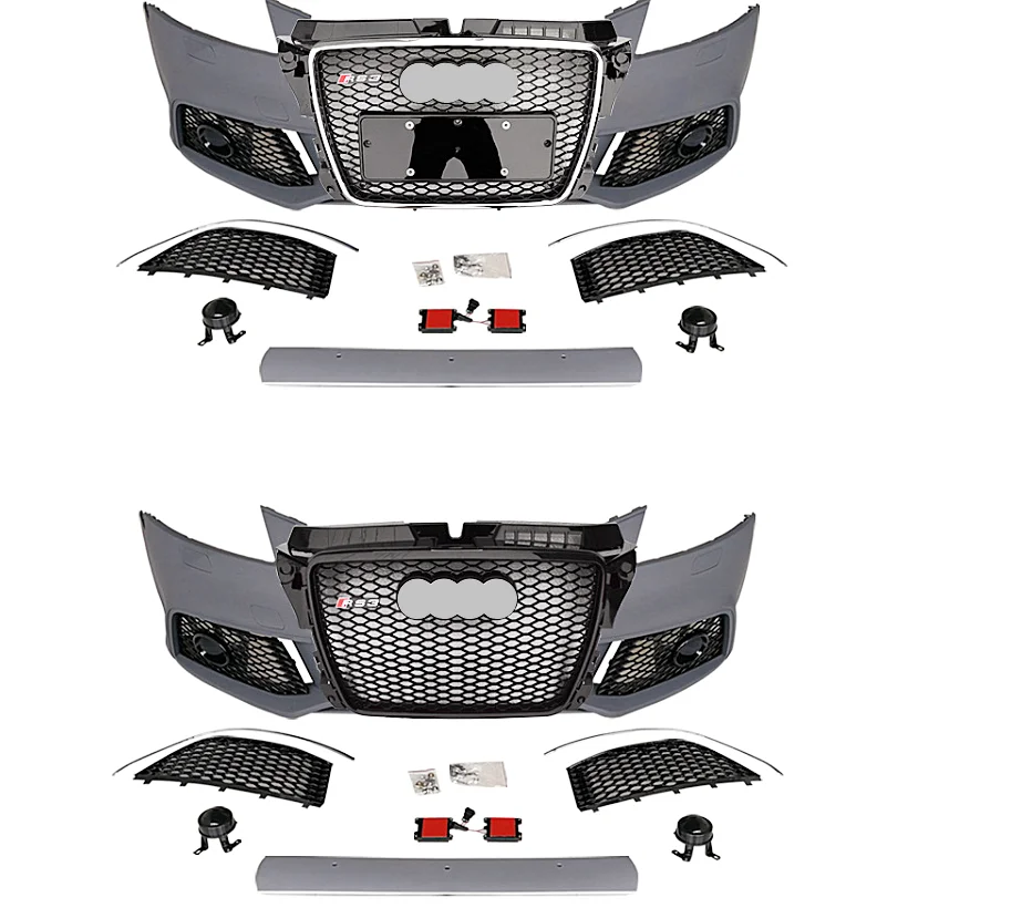 RS3 Type Front Bumper With Grille For  A3 8P 2008-2013 Upgrade RS3 Front Bumper Body Kit