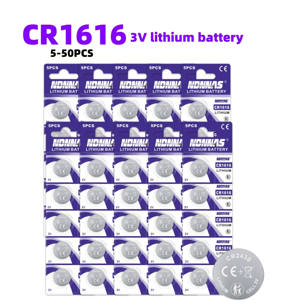 5-50PCS CR1616 bateria 3V Lithium Battery 50mAh CR 1616 DL1616 BR1616 5021LC LM1616 For Watch Remote Control Coin Cells
