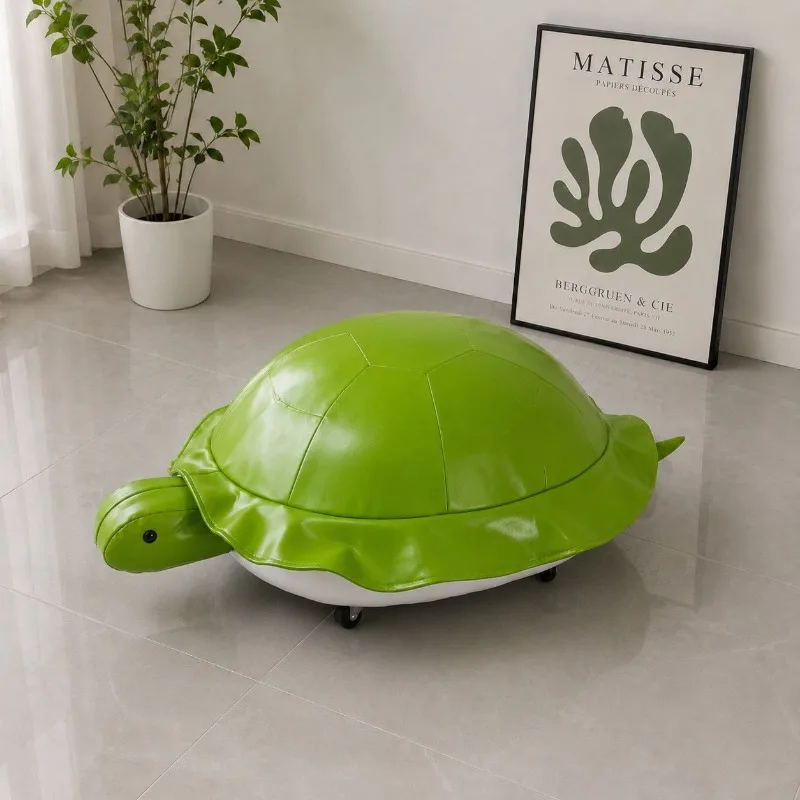 Turtle seat stool with pulley removable low stool baby shoe changing stool living room sofa footstool creative animal