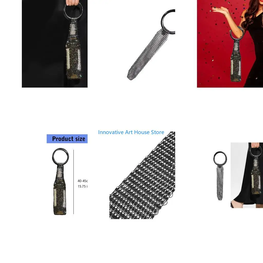 E1PC Stylish Diamonds Patterned Handwoven Pack With Interior Dividers Portable for Jewelry Cosmetics or Champagnes Bottles