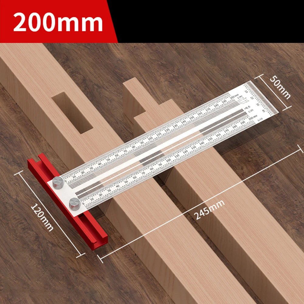 Stainless Steel Ruler Hole Marking Ruler 0.25 Mm Thickness 90 Corner Design Dual Graduated Surfaces For Drawing