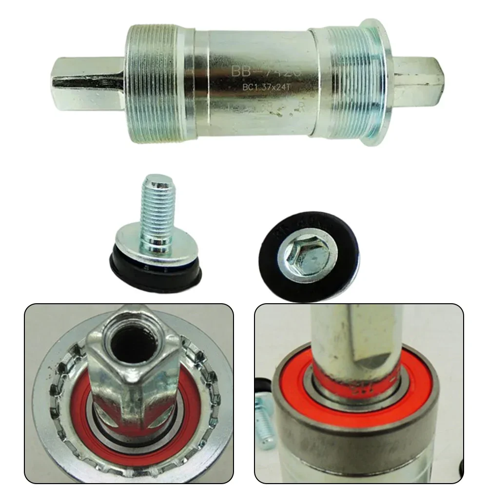 

Road Bike Bottle Bearing Bracket 68*113mm Sealed Bearing Square Hole BB With Waterproof Bolts Bicycle Replacement Accessories