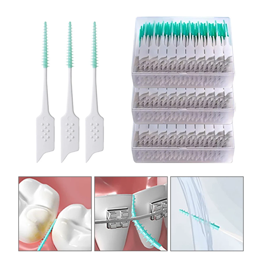 فرشاة بين الأسنان أدوات تنظيف الأسنان المطاطية الناعمة تنظيف الأسنان بين فرشاة الأسنان أدوات العناية بصحة الفم #1