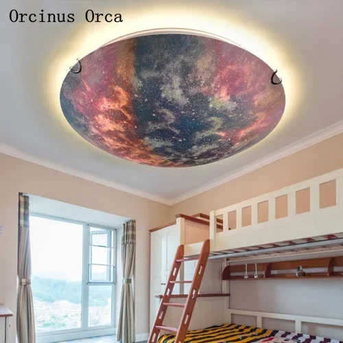 New Cartoon Creative Planet ceiling lamp Boys Girls Bedroom Children's Room Lighting Modern Simple LED Cosmic Star ceiling lamp