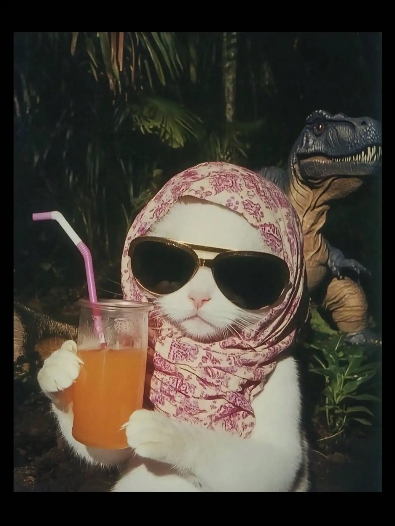 Sommer süßes Vintage Katze & Meteor Print T-Shirt lustiges Muster T-Shirt lässig amerikanischer Stil Streetwear Urlaub Kurzarm Tops