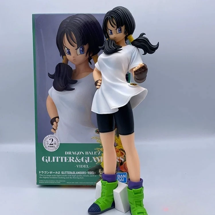 100% オリジナル本物のバンプレストドラゴンボール Z グリッター & グラマー 25 センチメートルビーデル装飾品人形アニメフィギュア模型玩具アニメシリーズ