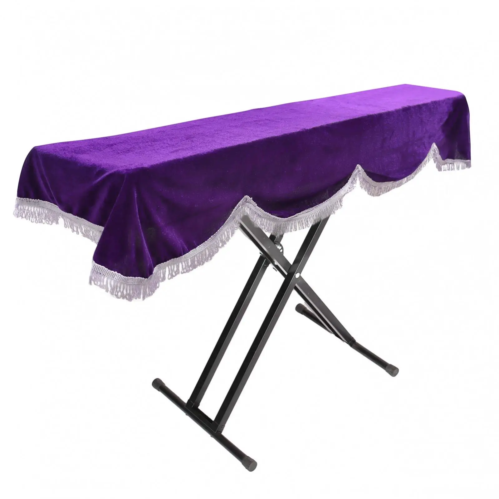 88 Keys Velvet Digital Electric Piano Top Dust Cover with Tassels