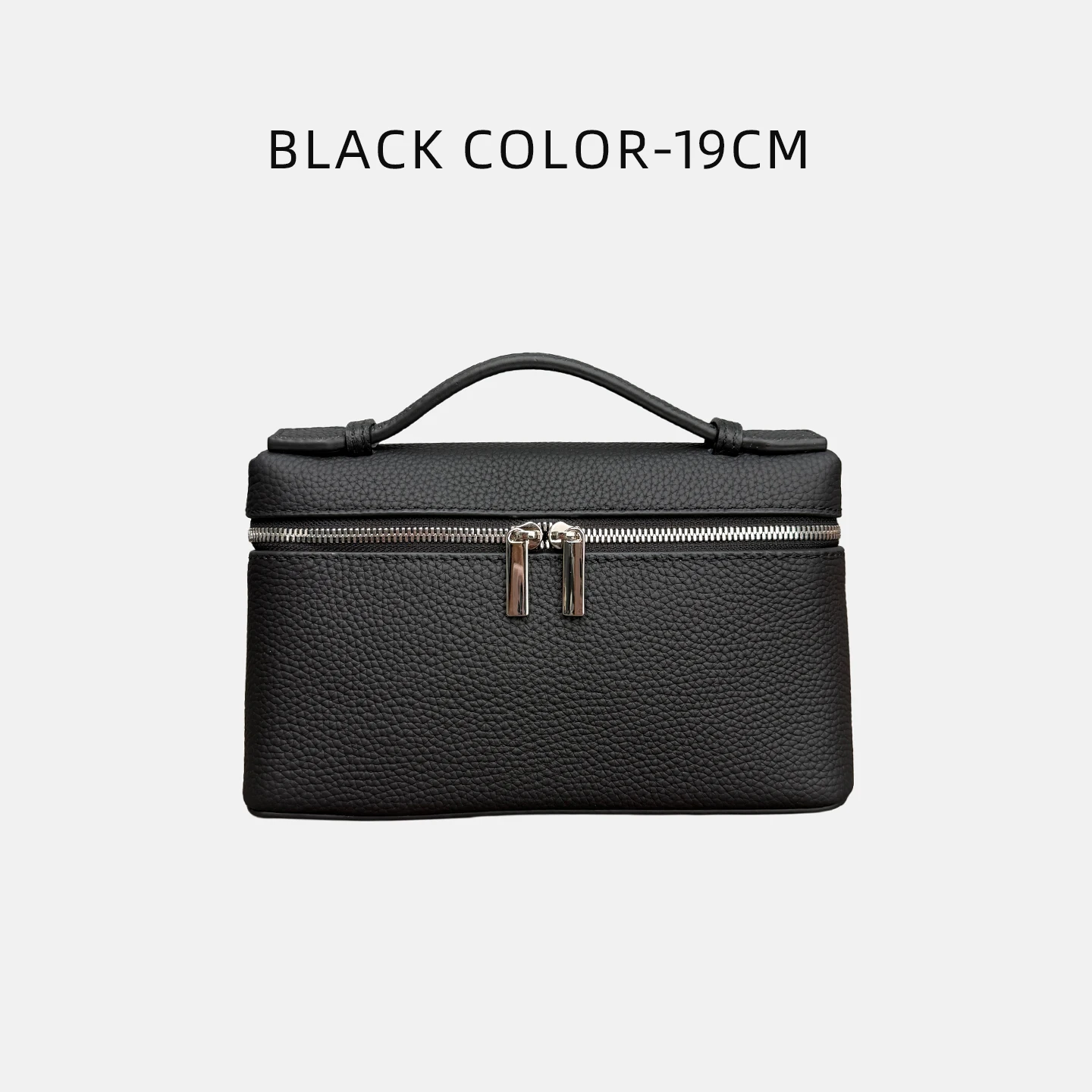 Genuine Leather Crossbody Handbag with Double Zipper for Women