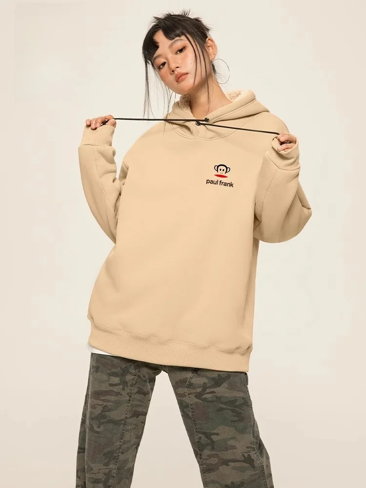 

Hooded Sweatirt Thiened Floing Winter Jaet Men's Clothing Casual Loose Fit Long Sve Youth Faion