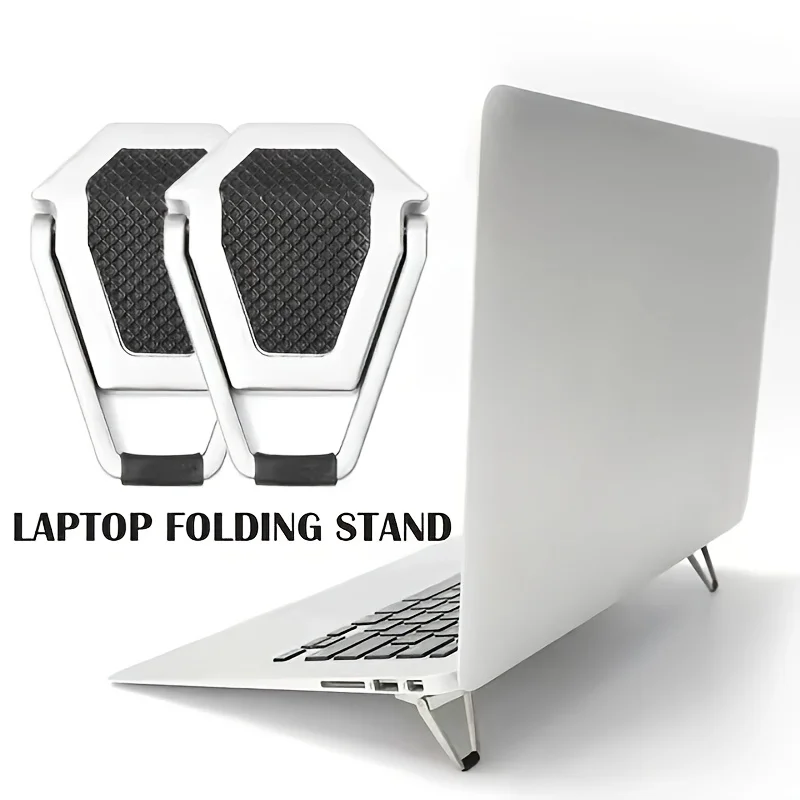 Portable Invisible Laptop Stand, Mini Aluminum Cooling Pad,Computer Keyboard Mount Kickstand, Ergonomic Lightweight Laptop Stand