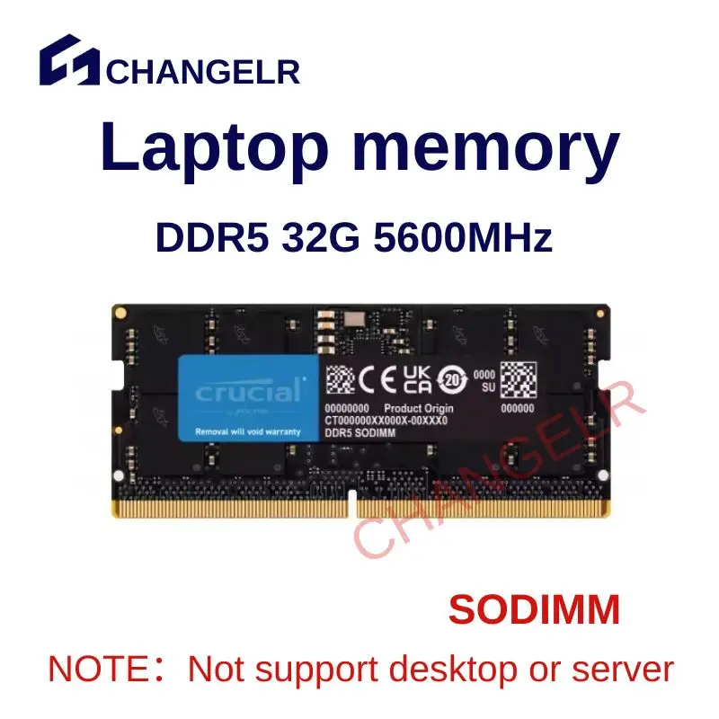 

Новая оперативная память для ноутбука DDR5, ОЗУ для ноутбука MT Cru DDR5 32 Гб 45600 МГц 32 ГБ, SO-DIMM DDR5 32G SODIMM 5600 МГц