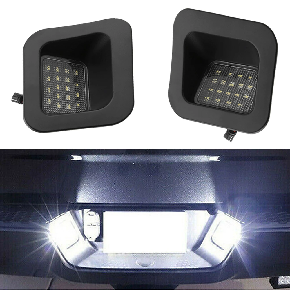 2Pcs Smoke Car Rear License Plate Lights LED License Number Plate Lights for Dodge Ram 1500 2500 3500 2003-2018