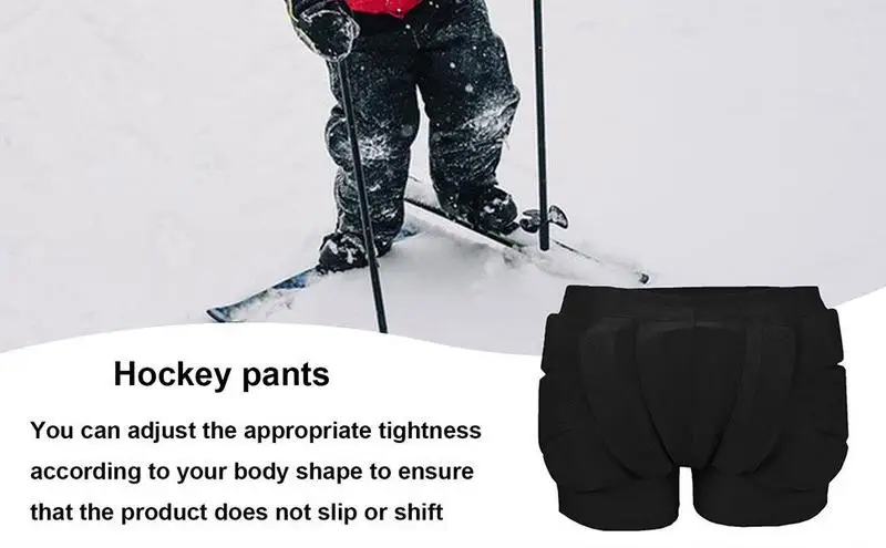 Kids Butt Hip Protection Padded Adjustable Figure Skating Shorts Crash Butt Pads for Hips Tailbone Unisex Ice Sports Children