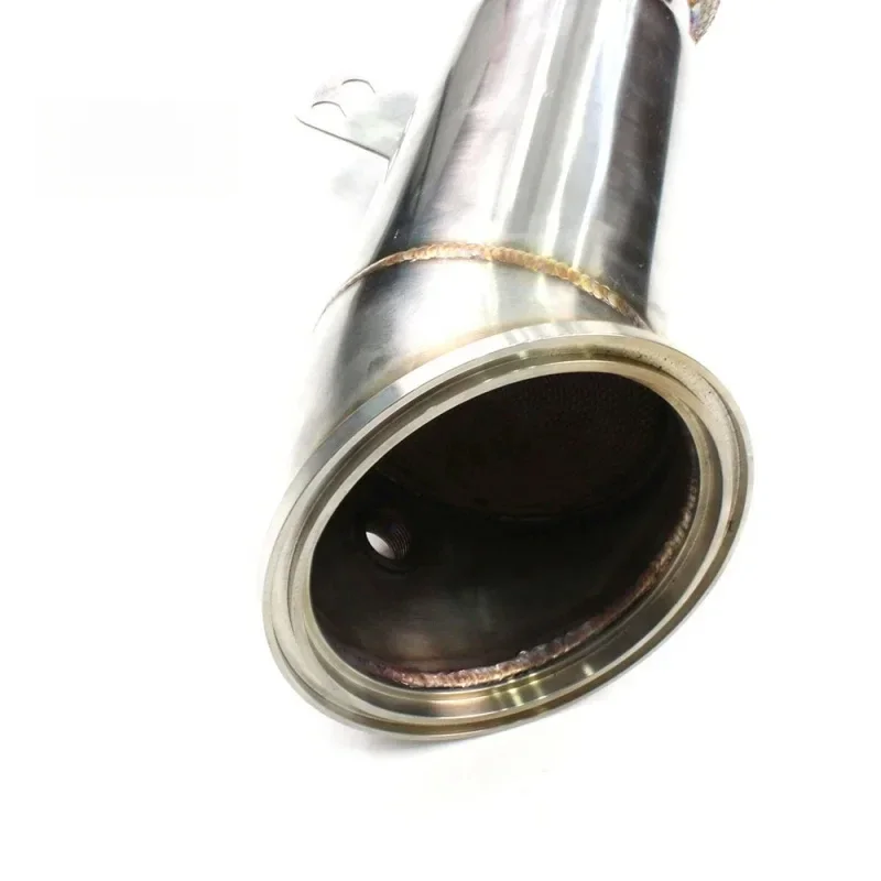 محول حفاز ماسورة عادم عالية التدفق من الفولاذ المقاوم للصدأ، محول حفاز خالي من الأنبوب لسيارات BMW M340i 3.0T 2017-2019