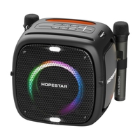 High Quality HOPESTAR Party One RGB Lighting Wireless Speaker Portable Flashing LED Outdoor Smart Waterproof Speaker With Mic