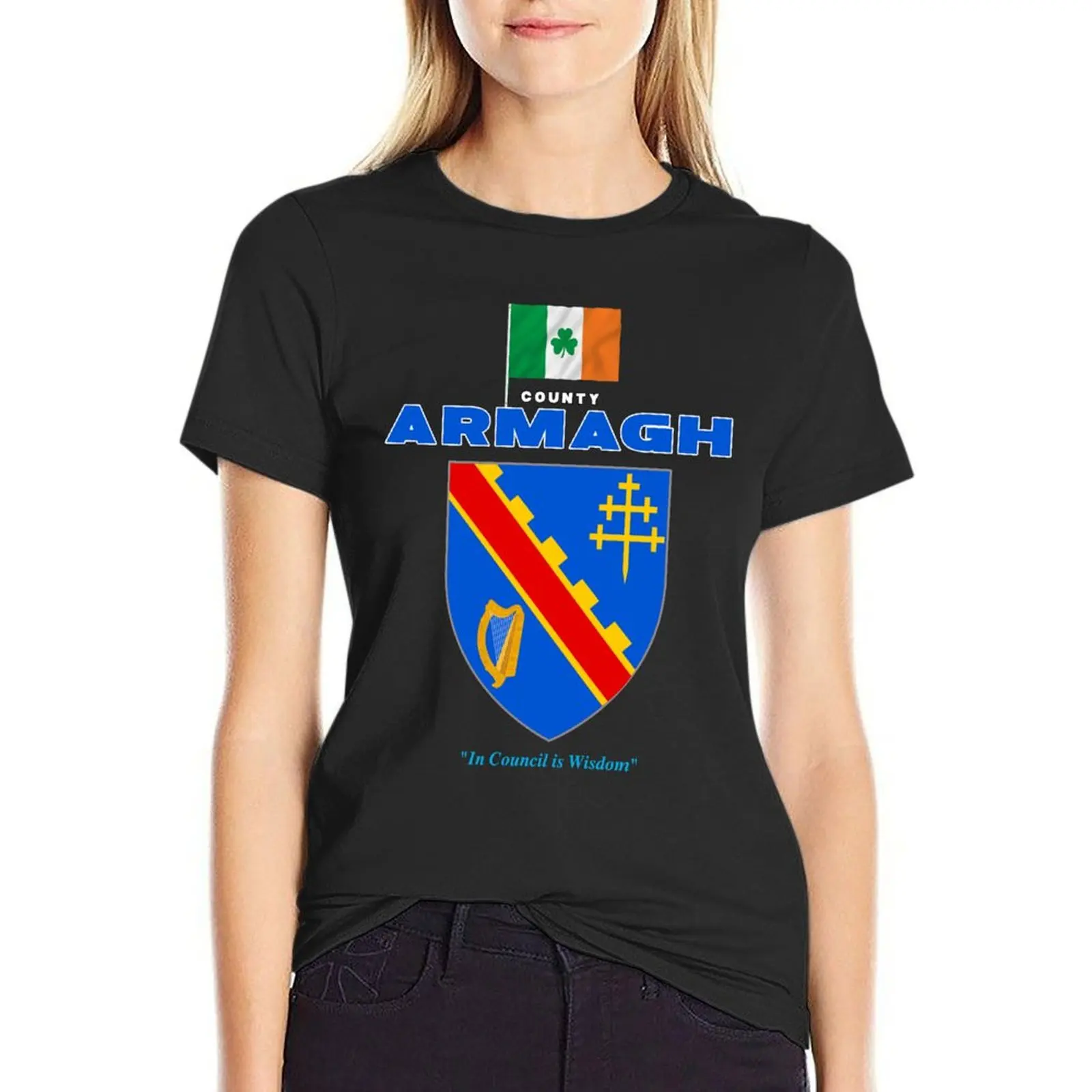 County Armagh Ireland - Official Crest T-Shirt tops cute tops oversized workout shirts for Women loose fit