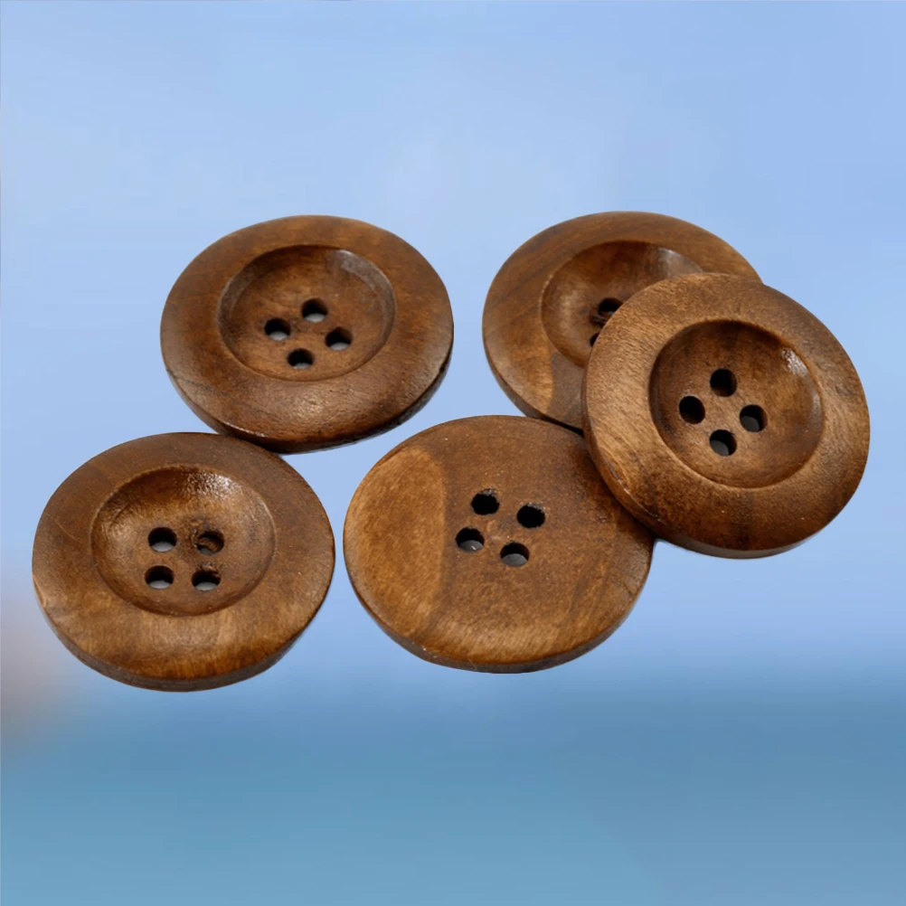 10 шт. круглых пуговиц для шитья, коричневые